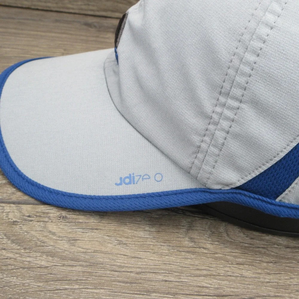 Adidas Adizero Hat Cap Mens Strap Back Grey Blue Run Hike Gym Sportswear